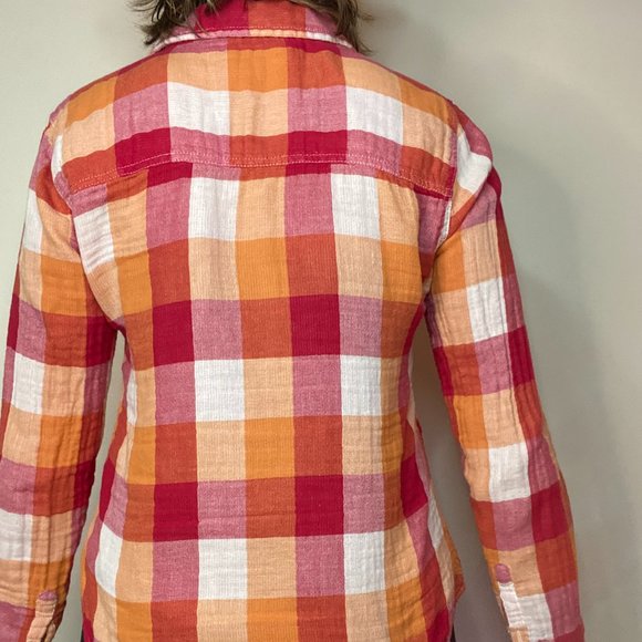 Blouse, Long Sleeve, Plaid - Picture 3 of 6